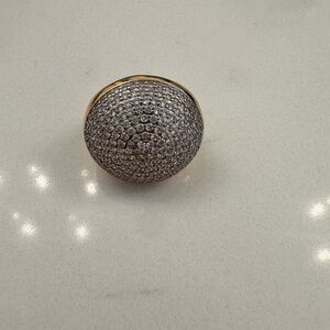 Anthropologie Gold and Silver Dome Ring